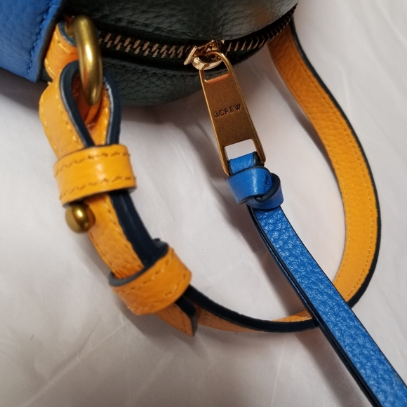 J.Crew Colorblock Calf Hair and Leather Camera Bag, Red/Multi, NWT - Picture 9 of 15